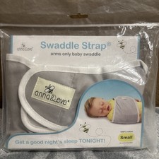 NEW Anna  Eve Arms Only Baby Swaddle Strap - Size Small 13.5-17" Chest , Gray
