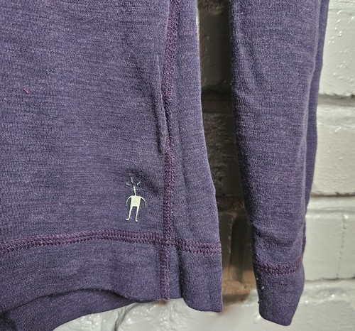 Smartwool Women's 100% Merino Wool Baselayer Purple Long Sleeved Size L - Picture 2 of 7