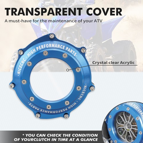 Transparent Clutch Cover + Gasket Kit For Yamaha YFZ450X 10-11 YFZ450R 2009-2023 - Picture 5 of 15