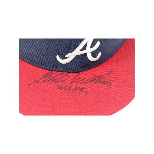 Eddie Mathews Atlanta Braves Autographed Signed & Inscribed Hat (JSA COA) - Picture 2 of 3