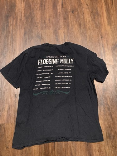 Flogging Molly Concert Tour 2022 Men's XL Shirt Black Short Sleeve - Picture 4 of 5