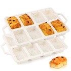 Silicone Mini Loaf Pans with Metal Reinforced Frame-2 Pack, Non-stick Silicon...