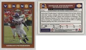 2008 Topps Chrome Copper Refractor /425 Adrian Peterson #TC39