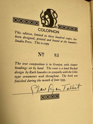 In Quest of The Perfect Bookplate Clare Ryan Talbot 1933 LIMITED #83/300 SIGNED - Imagen 13 de 13