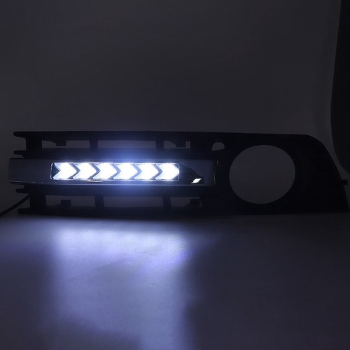 ˜2 Pcs Grilles Fog Lights Turning Signal Daytime Running Lamp Fit For A4 B6 - Picture 8 of 15