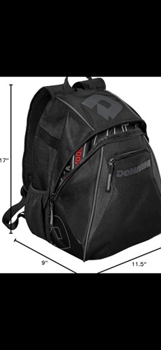 DeMarini Voodoo Junior Baseball/Softball Backpack Bag - Black NWT - Picture 6 of 6