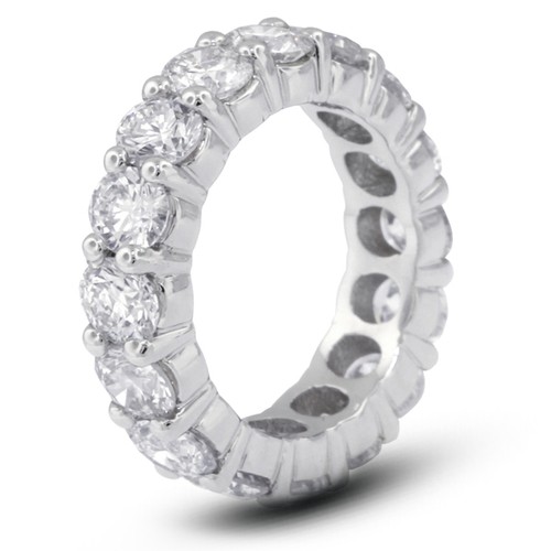 4 1/2ct I VS2 Round Earth Mined Certified Diamonds 14k  Classic Eternity Band - Picture 8 of 13