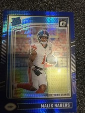 2024 Panini Donruss Optic - Rated Rookie Malik Nabers #271 Blue Hyper Prizm (RC)
