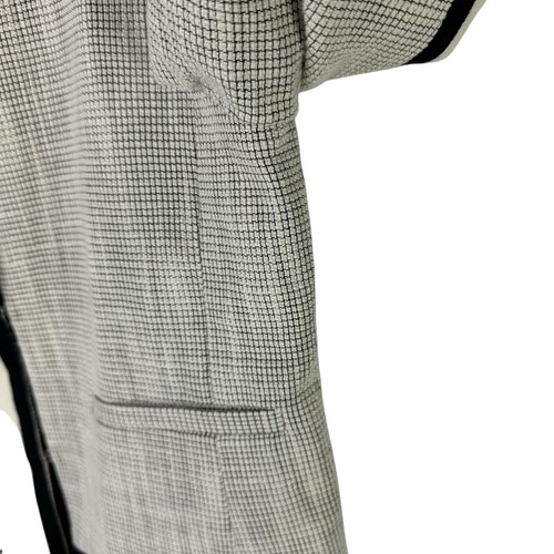 Ann Taylor Cotton Blend White Black Tweed Black Trim Jacket Blazer Sz 6 Petite - Picture 8 of 21