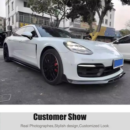 Fit For Porsche Panamera 976 2017-26 Real Carbon Fiber Front Bumper Lip Spoiler - Picture 13 of 16