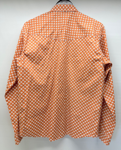 Camicia western CINCH ragazzo XXL 16-18 arancione avorio cotone perla scatto manica lunga - Foto 3 di 10