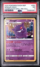 POKEMON CHAMPION'S PATH SPECIAL PIN COLL. GENGAR #SWSH052 PSA 7 NM #128884861