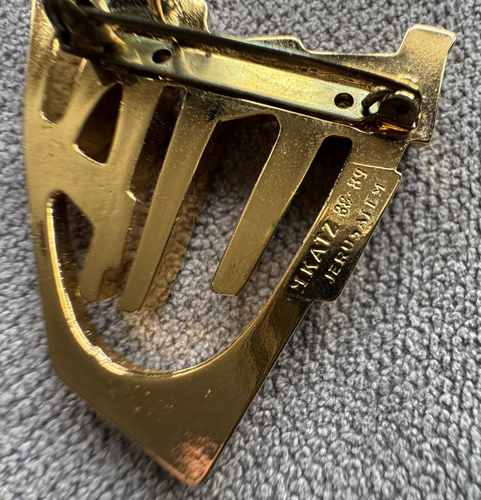 VTG Michael Katz Modernist Pin Brooch 88-89 Jerusalem  Judaica - Picture 5 of 12
