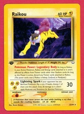 Raikou Pokemon Card 22/64 Neo Revelation 1st edition Rare WOTC LP/NM