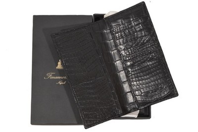 (FREE TARIFF) rp$1400 WALLET Crocodile Genuine Finamore 1925 bifold SOFT zilli