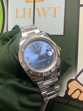 Rolex Datejust ii 41mm Men's Blue Azzuro Watch - 116334   Full set 2016 UK Card
