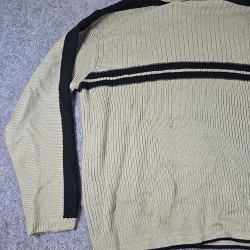 Suéter Adolfo Negro Beige Talla XL Extra Grande Clásico Informal - Imagen 14 de 14