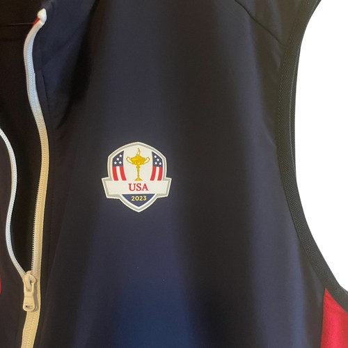 RLX Ralph Lauren 2023 Ryder Cup Hybrid Vest Full Zip Sleeveless Jacket Red Blue - Picture 3 of 11
