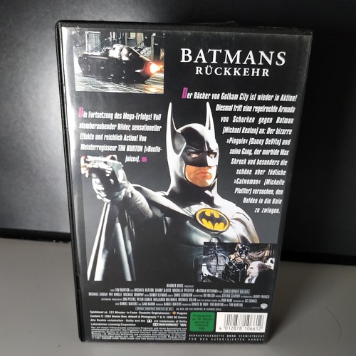 Batmans Rückkehr VHS Kasette Michael Keaton Danny DeVito Michelle Pfeiffer - Bild 2 von 3