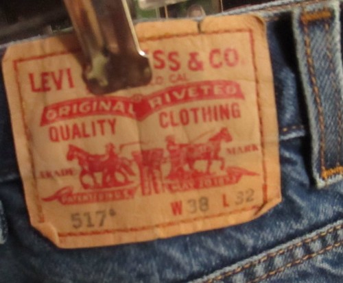 Herren Levi's 517 Jeans 38x32 Bootcut Raw Dark Denim Jeans Herrengröße 38x32 - Bild 3 von 7