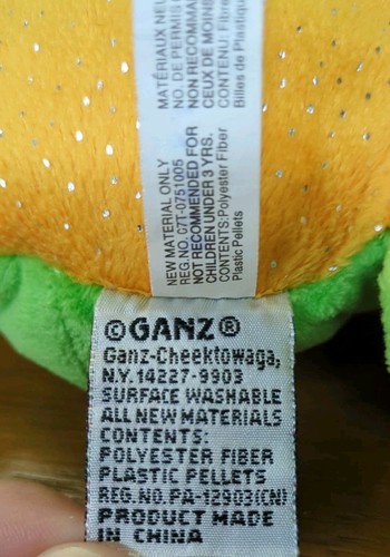 Webkinz Ganz GREEN TREE FROG Plush Stuffed Animal Amphibian Toad - Picture 5 of 6