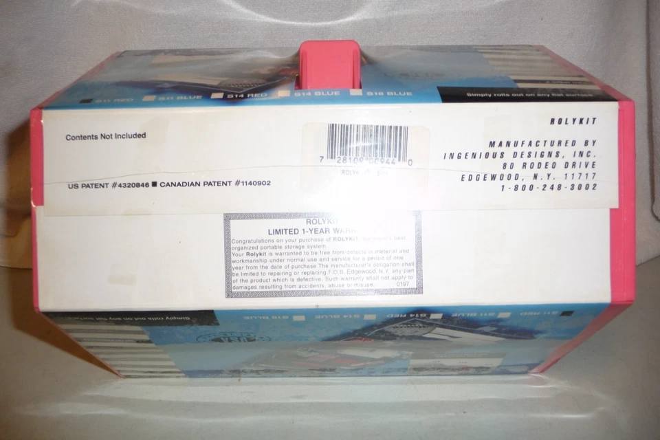 Rolykit S-11 Coral / Red Roll Up Storage Organizer Jewelry Box Craft Sewing New - Image 4 of 4