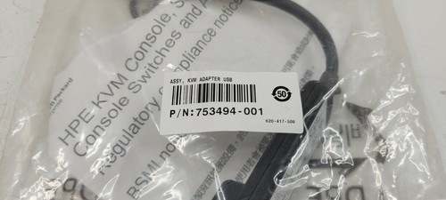 NEW Genuine HP 753494-001 AF628A KVM Console Interface Adapter Cable USB VGA - Picture 3 of 7