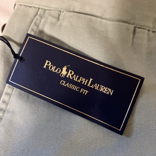 Polo Ralph Lauren Mens Chinos Pants 36W 30L 100% Cotton Green NWT $85 Free Ship! - Picture 3 of 13