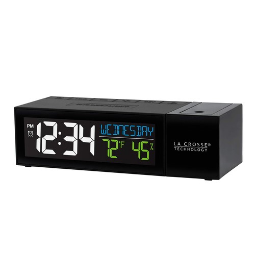 616-1950-INT Pop-Up Bar Projection Alarm Clock with USB Charging Port - Picture 2 of 6