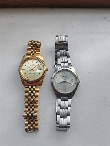 Two Vintage Gents Sekonda Quartz Wristwatches Inc Not Tested Spares and Repairs
