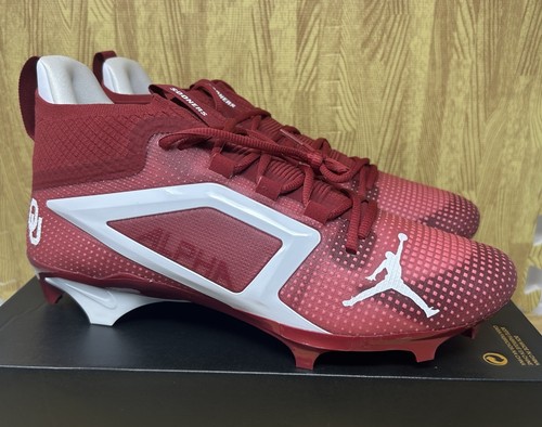 Jordan Alpha Menace 4 Elite OU Sooners PE Fußballschuhe HF5607-600 Herren 11,5 - Bild 2 von 9