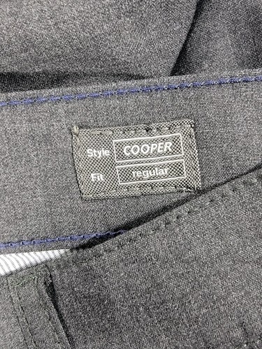 Brax Cooper Pants Mens 35x29 Gray Regular Fit Stretch Wool Blend 5 Pocket Dress - Picture 3 of 14