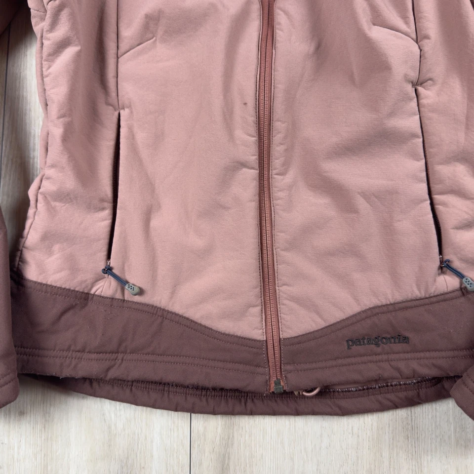 Chaqueta Patagonia Mujer’s Mediana Rosa Marrón Cremallera Completa Exterior Invierno Vellón Damas Foto 3 de 4