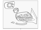 Genuine Nissan Mirror 96301-5AA4D