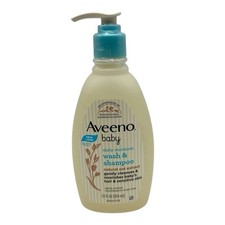 Aveeno Baby Daily Moisture Bath Wash Shampoo Hypoallergenic Tear-Free 12 fl oz