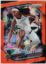 2025 Panini WNBA Prizm Dana Evans #33 Orange Ice Las Vegas Aces-