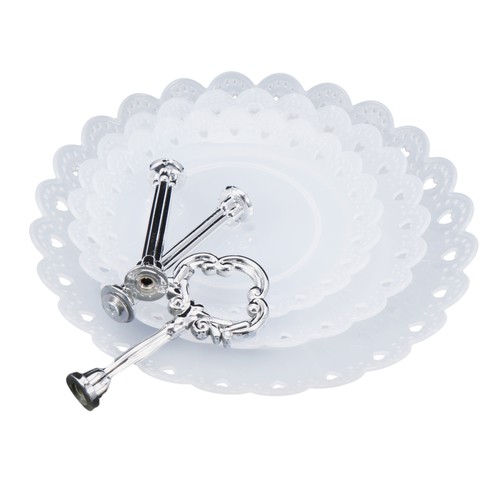 Cake Stand Three Layer Display Rack Three-layer Fruit Plate for Wedding Dessert