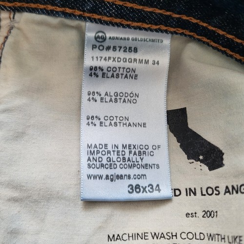 Jeans uomo AG Adriano orafo laurea gamba sartoriale taglia 36X34 - Foto 7 di 7