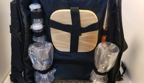 Brand New Plush Picnic Backpack W Insulated Cooler and Blanket - Picture 7 of 15