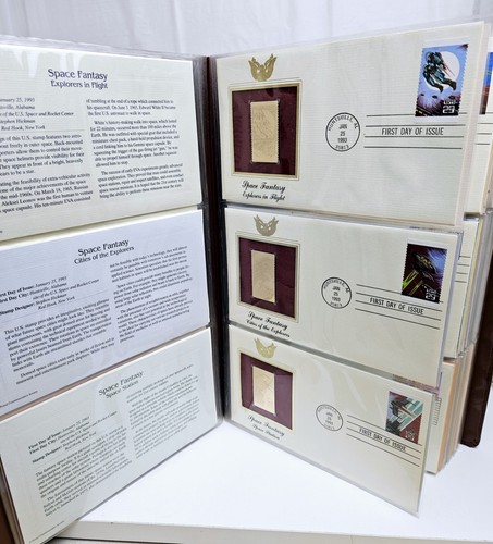 144 Golden Replicas Of United States Stamps, 22kt First Day Issue 1992-1995 - Picture 15 of 20