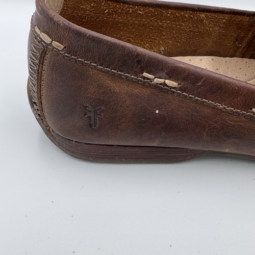 Frye Lewis Venetian Driving Shoes Brown Leather Loafer Men Size 8 EUC - Picture 7 of 12