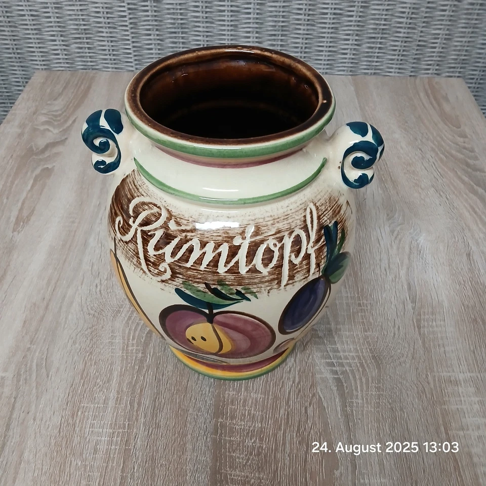 Alter Rumtopf-  Keramik,  West Germany- 1970er - Bild 2 von 4