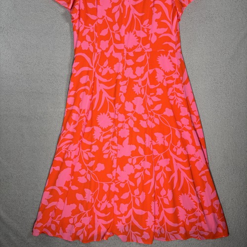 Talbots Midi Dress Women’s Size 14 Flutter Sleeve Crepe Garden Dress Ditsy Soft - Picture 15 of 15