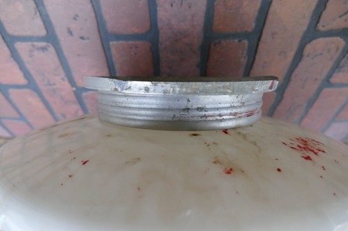 Antiguo vaso de leche estándar aceite corona roja bomba de gas globo - Imagen 7 de 8