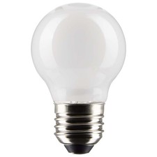 Satco 5.5w G16.5 Globe Filament LED 2700K Medium Base White Dimmable - 60w equiv
