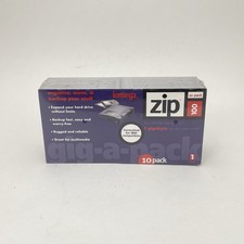 Iomega Zip 100 100MB 10 Pack Disks Formatted for IBM Drive Backup New Sealed