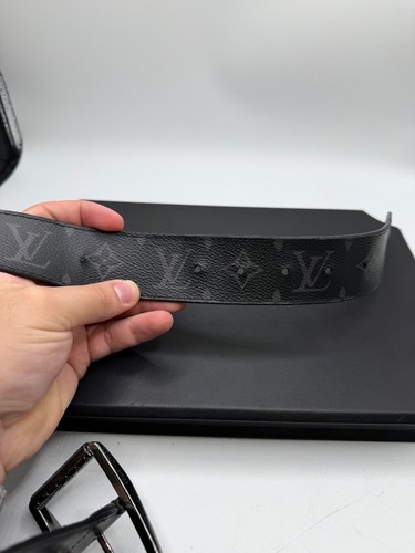 Louis Vuitton Saint-Turle Riverso Belt Monogram Eclipse 95/38 SPB-MS 354325 - Picture 10 of 12