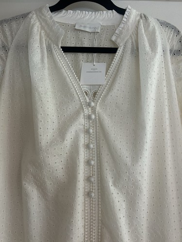 Zimmermann White Midi Broderie Dress BNWT - Picture 3 of 8