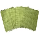 Pottery Barn Set Of 4 Green Placemats 14x20 Inches 100% Cotton Textured