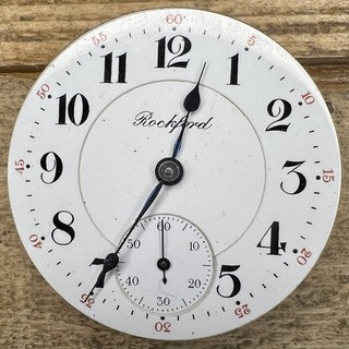 18s Rockford Pocket Watch Movement Grade 910 21 Jewels Adjusted 5 Positions